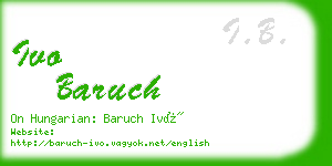 ivo baruch business card